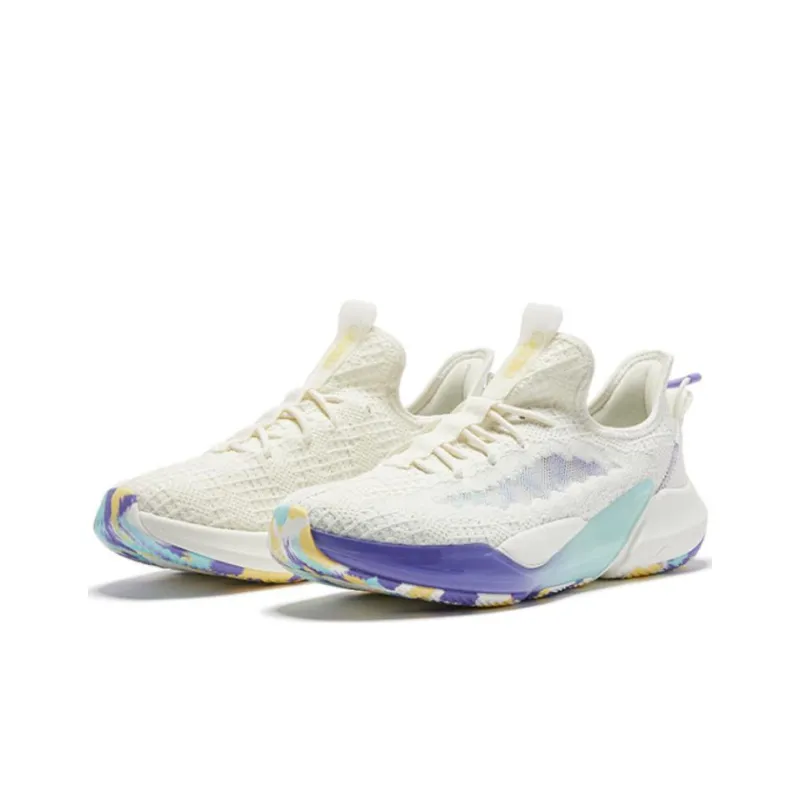 QIAODAN Cushioning Anti-Slip And Wear-Resistant Low-Top Running Shoes Men's White Gray-2