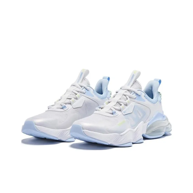 QIAODAN North Pluto 3.0 Shock Absorbers With Slip Resistant Features Low Top Running Shoes Men's White Blue-2