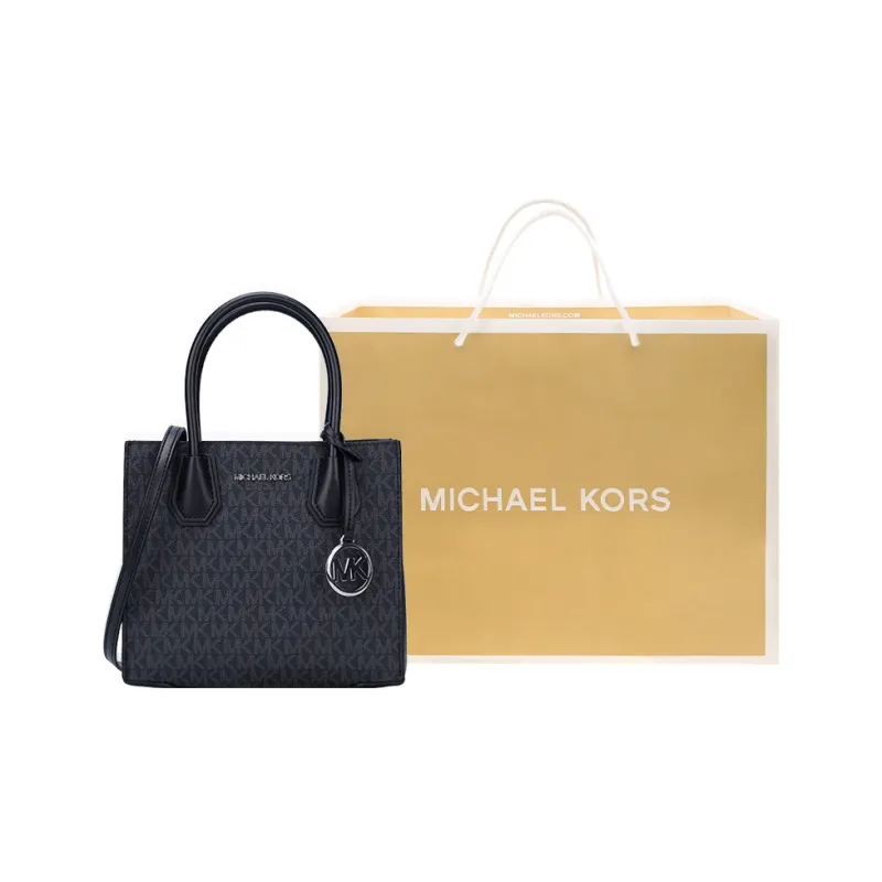 Michael Kors Mercer Signature Messenger Bag Medium Black-9
