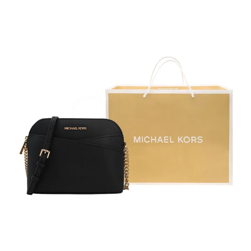 MICHAEL KORS Jet Set Travel Cow Leather Dome Bag, Crossbody Bag, Shoulder Bag Regular Women's Black-7