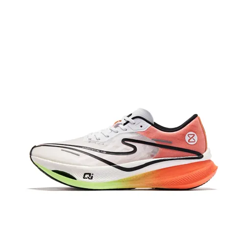 Erke Zhijing 1.0 Running Shoes Men Low-Top Arc White/Neon Fire Orange/Arc White/Fluorescent Energy Green/True Black