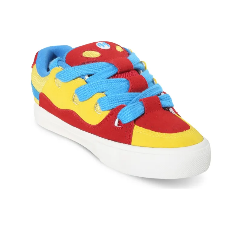 Ollieskate Low Top Skateboard Shoes Unisex Red Yellow Blue-2