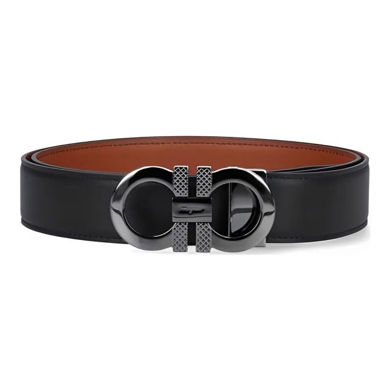 Ferragamo Leather Belts Men Black-0