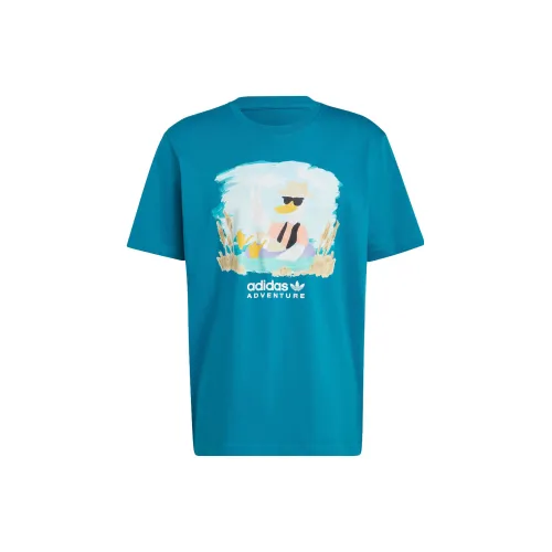 Adidas Originals T-Shirts Men Aqua Duck Green