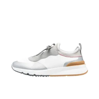 Brunello Cucinelli Low-Top Sports Casual Shoes Men's White Gray