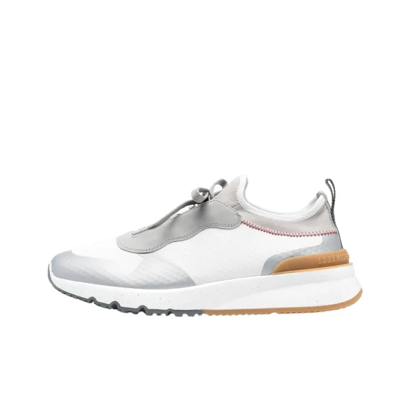 Brunello Cucinelli Low-Top Sports Casual Shoes Men's White Gray-0