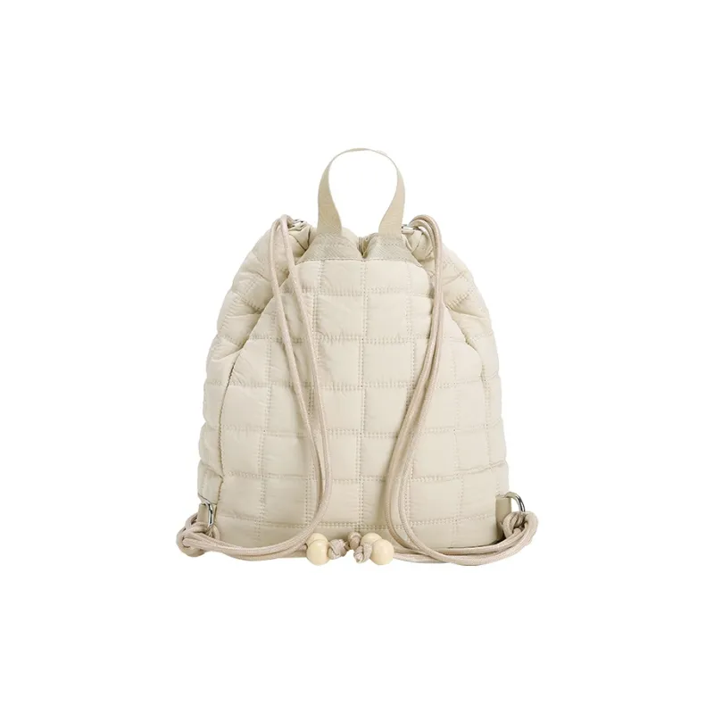 BAGSMART PU Backpack Mini Women's Apricot/Light Blue-2