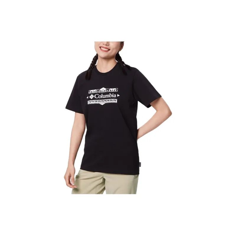 Columbia Drop Shoulder Sleeve T-Shirt Unisex Black-1