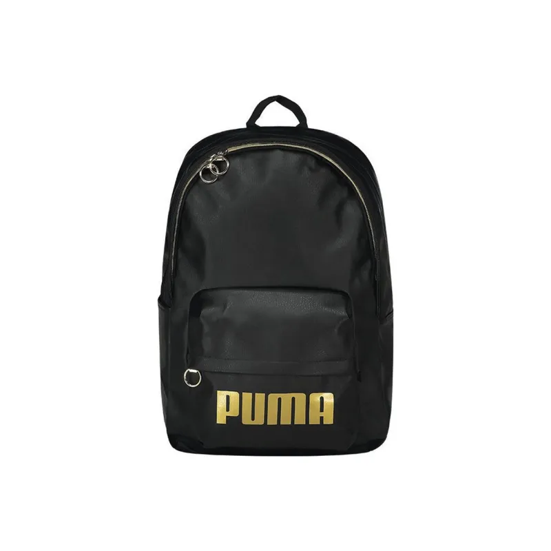 PUMA Fabric Laptop Backpack Regular Unisex Black Gold-0