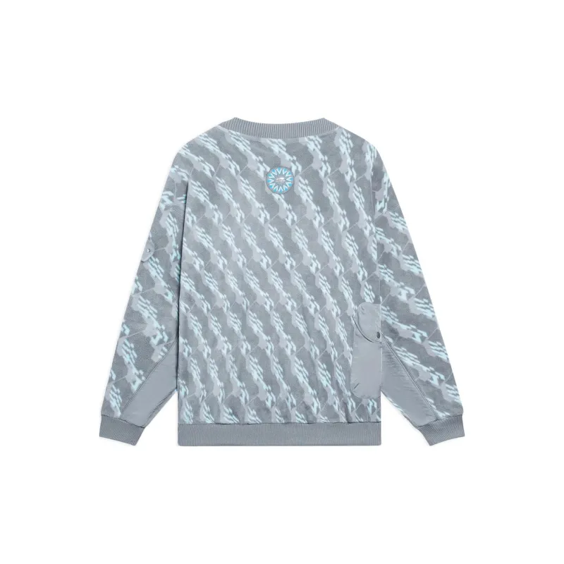 LiNing Sweatshirts Unisex Stone Gray Print-1