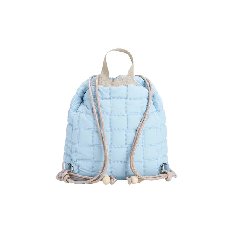 BAGSMART PU Backpack Mini Women's Apricot/Light Blue-6
