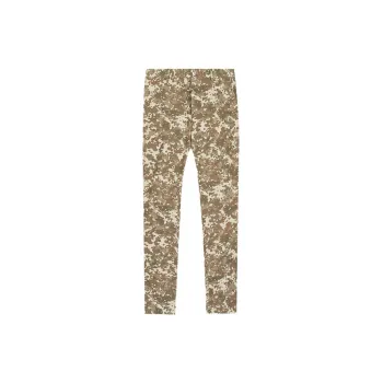 Burberry Monogram Print Stripe Detail Cotton Trousers