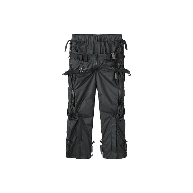 NORVINCY Western Outdoor Trendy Black Warrior Cargo Pants Unisex-1