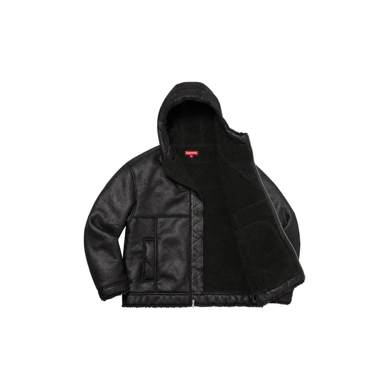 Supreme Faux Shearling Hooded Jacket SS23-9