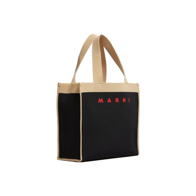 MARNI Polyester One Shoulder Handbags Men's Black/Brown-1