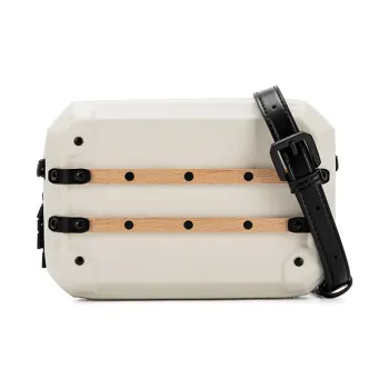 GUDI Microfiber Synthetic Leather Men's Casual Shoulder Bag Crossbody Bag Regular Men's Ecru/Black