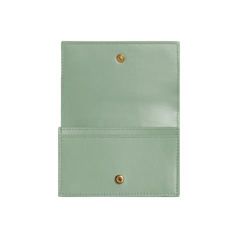Bottega Veneta Sheepskin Card Holder Women's Green-2