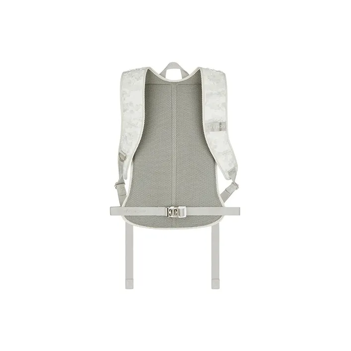 GIVENCHY G-Zip Cow Leather Leather With Fabric Backpack Men's White/Gray-2