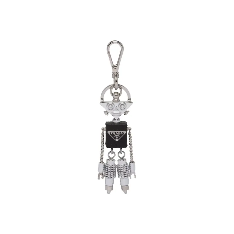 PRADA Keychain Women's Stainless Steel/Black-0