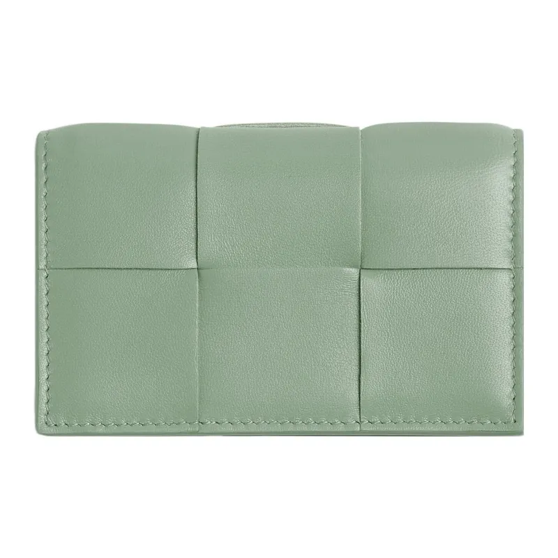 Bottega Veneta Sheepskin Card Holder Women's Green-0