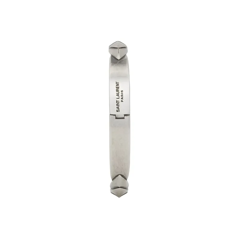 SAINT LAURENT Brass Bracelets Men's Silver-3
