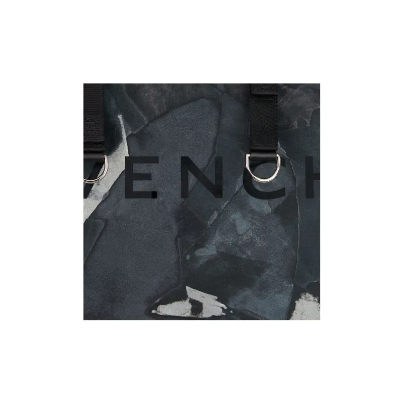 GIVENCHY Tech Canvas Tote Bag Shopping Bag Handbag Large Size Men's Black/Gray-4