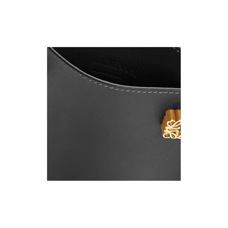 LOEWE Cow Leather Handbag, Shoulder Bag, Crossbody Bag Regular Women's Black-6
