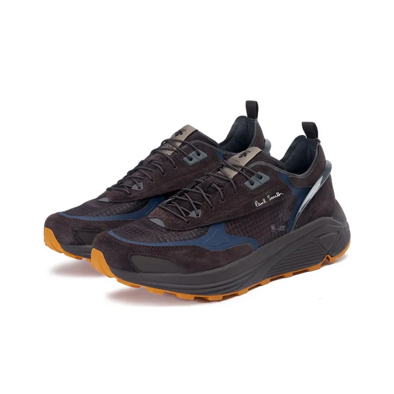 DESCENTE X Paul Smith Collection Anti Slip Wear Resistant Low Top Casual Shoes Men's Latte Brown-1