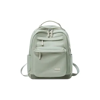 LEFF Fabric Backpack Large Size Women's Green/Gray/Apricot/Black