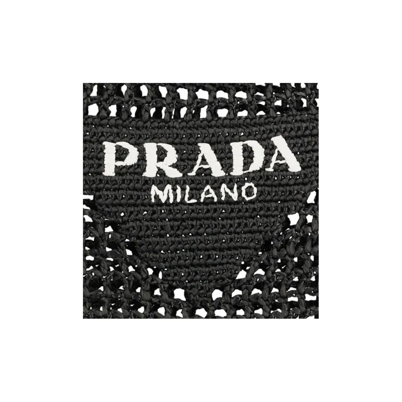 PRADA Cotton Tote Bag Shopping Bag Handbag Regular Men's Black-3