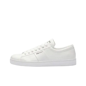PRADA Low Top Stylish Skateboarding Shoes Men's White