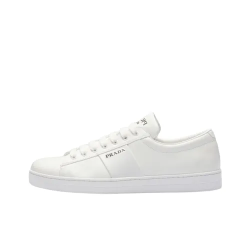 PRADA Skateboard Shoes Men Low-Top White