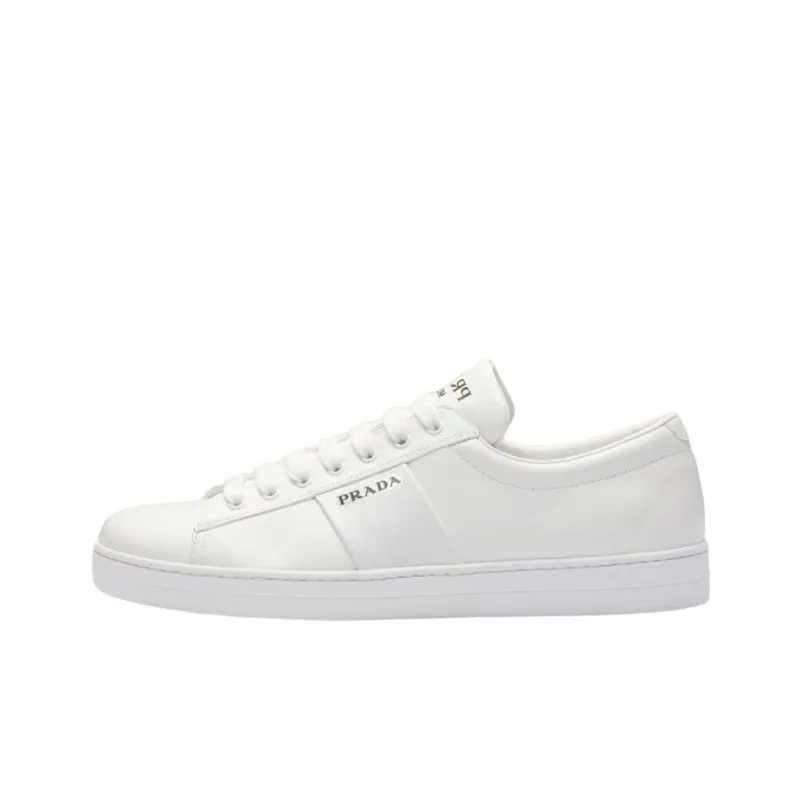 PRADA Low Top Stylish Skateboarding Shoes Men's White-0