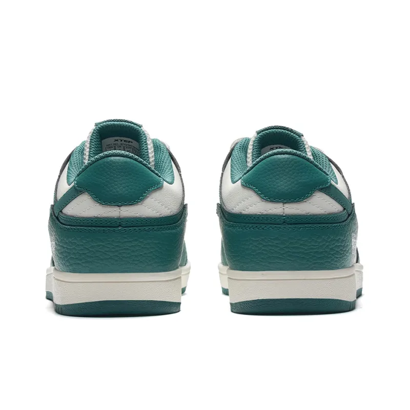 XTEP Low-Top Skateboard Shoes Men's White Green-4