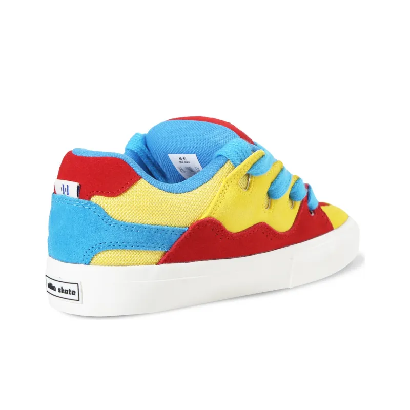 Ollieskate Low Top Skateboard Shoes Unisex Red Yellow Blue-3