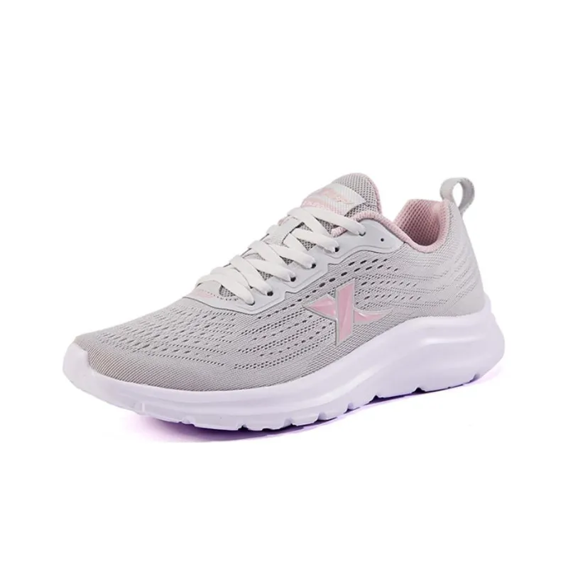 XTEP Breathable Rebound Anti Slip And Wear Resistant Low Top Running Shoes Women's Light Gray-1