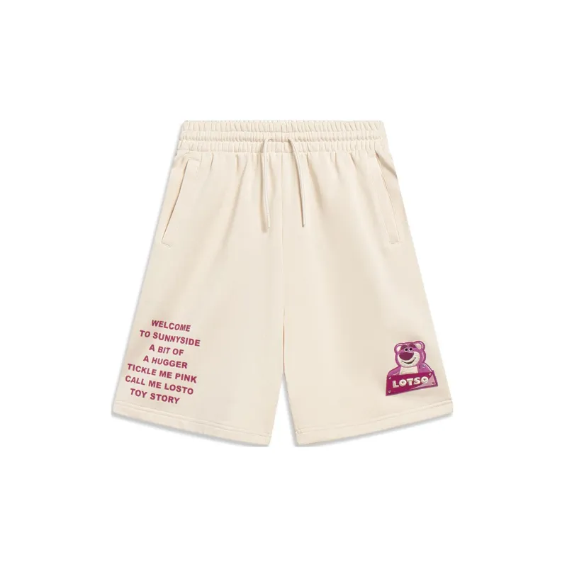 LiNing x Disney Sports Shorts Women's Eggnog Gray-0