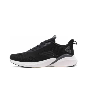 PEAK Running Ultra Light Cushioned Slip Resistant Abrasion Resistant Low Top Running Shoes Men's Black