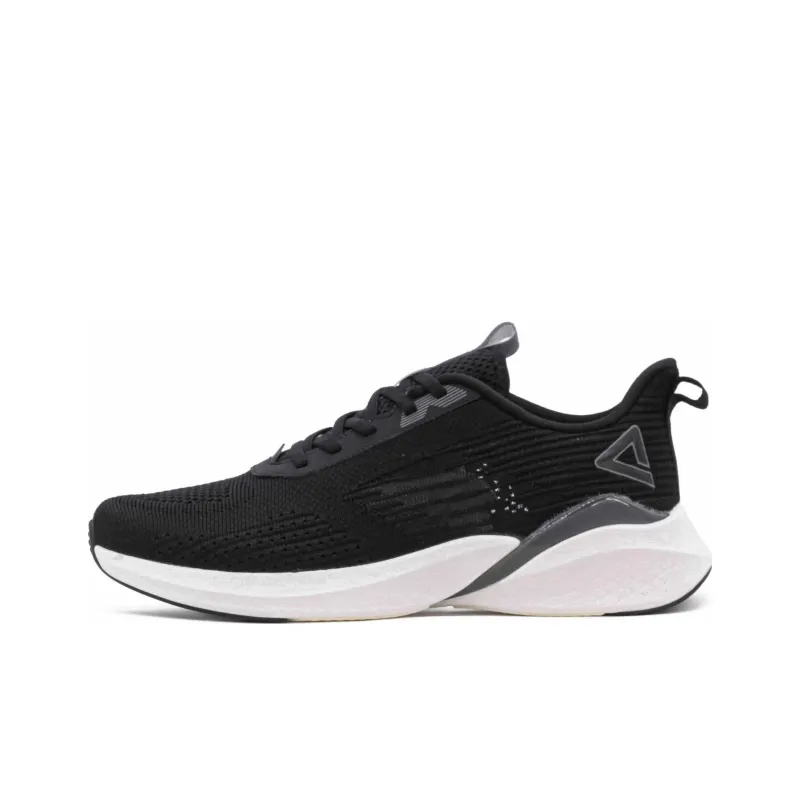 PEAK Running Ultra Light Cushioned Slip Resistant Abrasion Resistant Low Top Running Shoes Men's Black-0