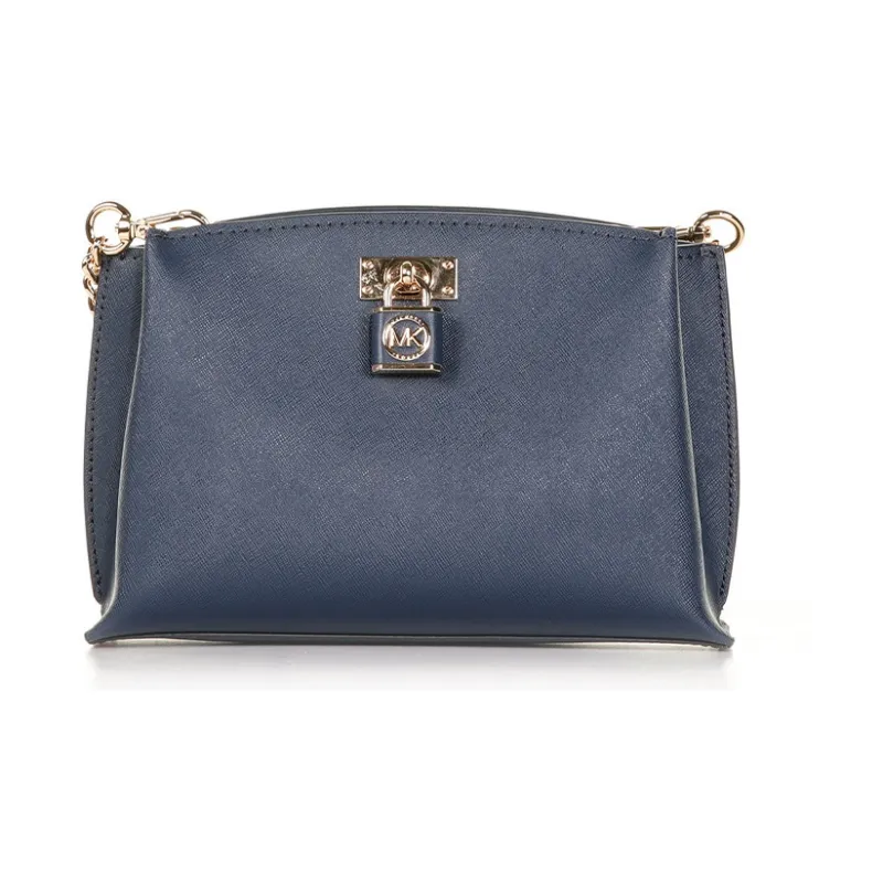 MICHAEL KORS Cow Leather Crossbody Bag, Shoulder Bag Women's Blue-1