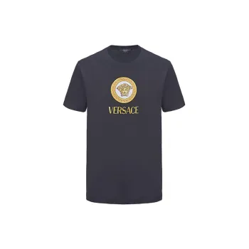 VERSACE Embroidered Medusa Logo T Shirt