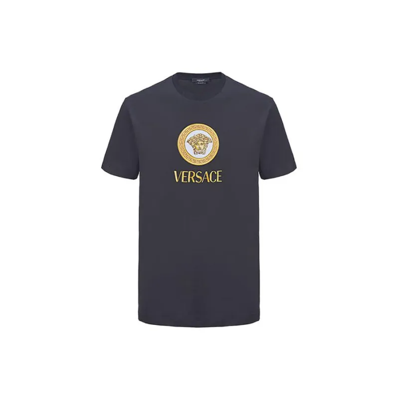 VERSACE Embroidered Medusa Logo T Shirt-0