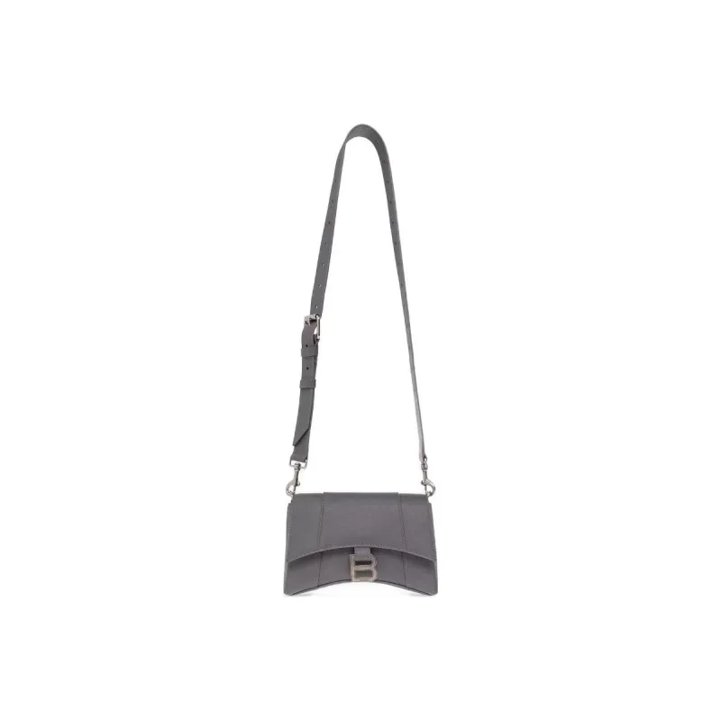 Balenciaga Downtown Cow Leather Patchwork With Sheepskin Shoulder Bag Crossbody Bag Men's Gray-1