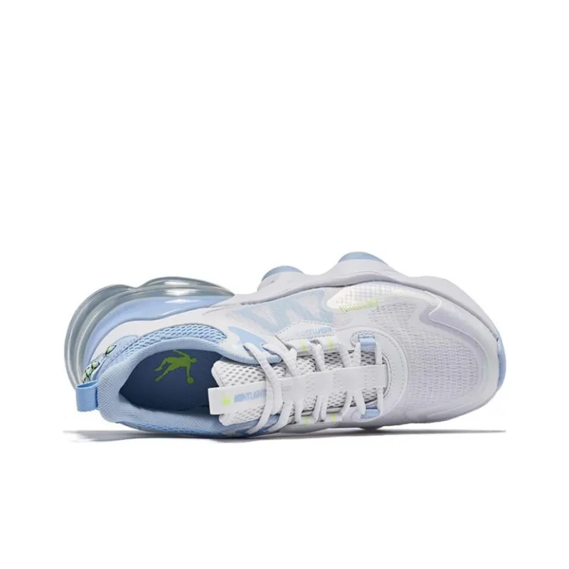QIAODAN North Pluto 3.0 Shock Absorbers With Slip Resistant Features Low Top Running Shoes Men's White Blue-3