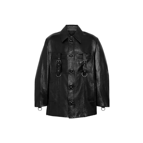 COACH Leather Jackets Men Black