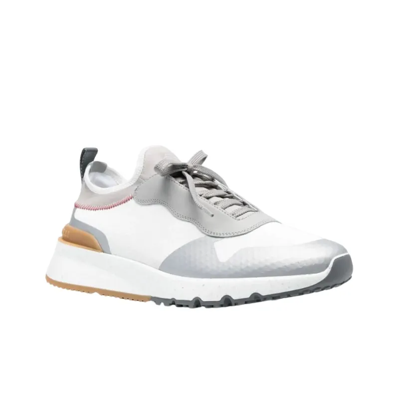 Brunello Cucinelli Low-Top Sports Casual Shoes Men's White Gray-2