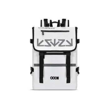COEXISTENCE Polyester Backpack Large Size Unisex White