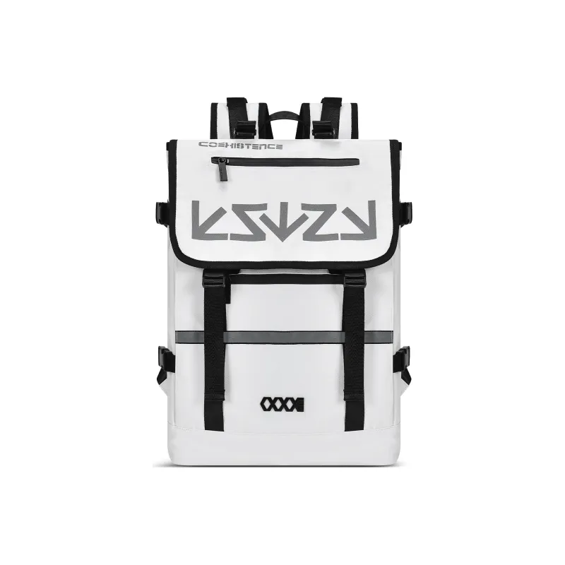 COEXISTENCE Polyester Backpack Tubas Unisex White-0