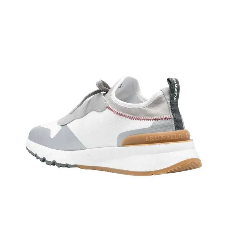 Brunello Cucinelli Low-Top Sports Casual Shoes Men's White Gray-3
