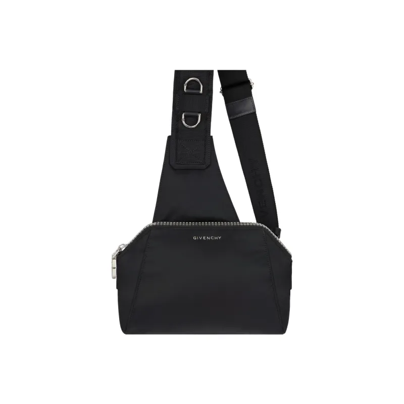 GIVENCHY Antigona Fabric Shoulder Bag, Crossbody Bag Trumpets Men's Black-0